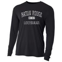 Baton Rouge Louisiana LA Vintage Cooling Performance Long Sleeve Crew