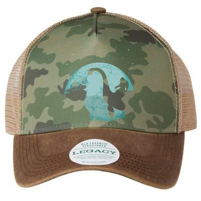 Bigfoot Riding Loch Ness Monster Sasquatch Ufo Abduction Legacy Tie Dye Trucker Hat