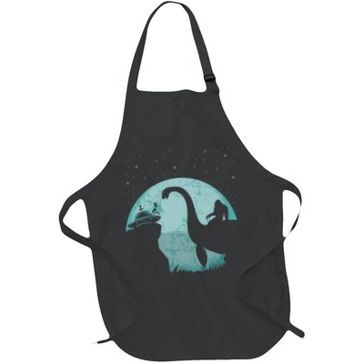 Bigfoot Riding Loch Ness Monster Sasquatch Ufo Abduction Apron