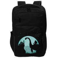 Bigfoot Riding Loch Ness Monster Sasquatch Ufo Abduction Impact Tech Backpack