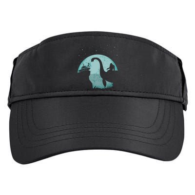Bigfoot Riding Loch Ness Monster Sasquatch Ufo Abduction Adult Drive Performance Visor