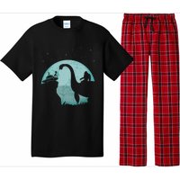 Bigfoot Riding Loch Ness Monster Sasquatch Ufo Abduction Pajama Set