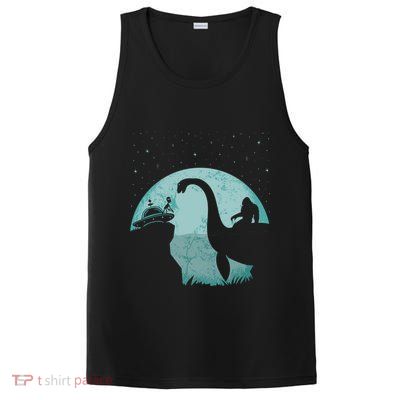 Bigfoot Riding Loch Ness Monster Sasquatch Ufo Abduction PosiCharge Competitor Tank