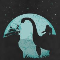 Bigfoot Riding Loch Ness Monster Sasquatch Ufo Abduction Golf Towel
