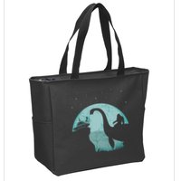 Bigfoot Riding Loch Ness Monster Sasquatch Ufo Abduction Zip Tote Bag