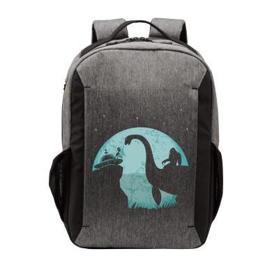 Bigfoot Riding Loch Ness Monster Sasquatch Ufo Abduction Vector Backpack