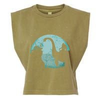Bigfoot Riding Loch Ness Monster Sasquatch Ufo Abduction Garment-Dyed Women's Muscle Tee