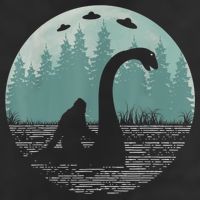 Bigfoot Riding Loch Ness Monster Nessie Funny Sasquatch Ufo Cool Comfort Performance Bucket Hat