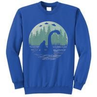 Bigfoot Riding Loch Ness Monster Nessie Funny Sasquatch Ufo Sweatshirt