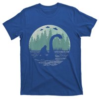 Bigfoot Riding Loch Ness Monster Nessie Funny Sasquatch Ufo T-Shirt