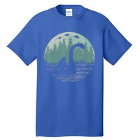 Bigfoot Riding Loch Ness Monster Nessie Funny Sasquatch Ufo Tall T-Shirt