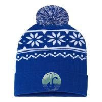 Bigfoot Riding Loch Ness Monster Nessie Funny Sasquatch Ufo USA-Made Snowflake Beanie