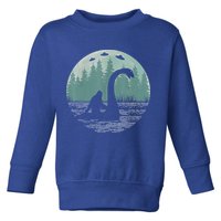 Bigfoot Riding Loch Ness Monster Nessie Funny Sasquatch Ufo Toddler Sweatshirt