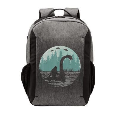 Bigfoot Riding Loch Ness Monster Nessie Funny Sasquatch Ufo Vector Backpack