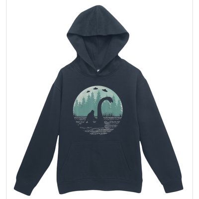 Bigfoot Riding Loch Ness Monster Nessie Funny Sasquatch Ufo Urban Pullover Hoodie