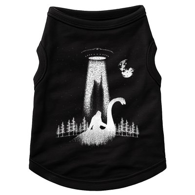 Bigfoot Riding Loch Ness Monster Nessie Funny Sasquatch Ufo Doggie Tank
