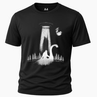 Bigfoot Riding Loch Ness Monster Nessie Funny Sasquatch Ufo Performance Shirt