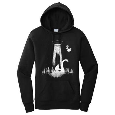 Bigfoot Riding Loch Ness Monster Nessie Funny Sasquatch Ufo Women's Pullover Hoodie