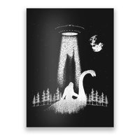 Bigfoot Riding Loch Ness Monster Nessie Funny Sasquatch Ufo Poster