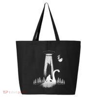 Bigfoot Riding Loch Ness Monster Nessie Funny Sasquatch Ufo 25L Jumbo Tote