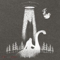 Bigfoot Riding Loch Ness Monster Nessie Funny Sasquatch Ufo Cotton Canvas Backpack