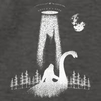 Bigfoot Riding Loch Ness Monster Nessie Funny Sasquatch Ufo Vector Backpack