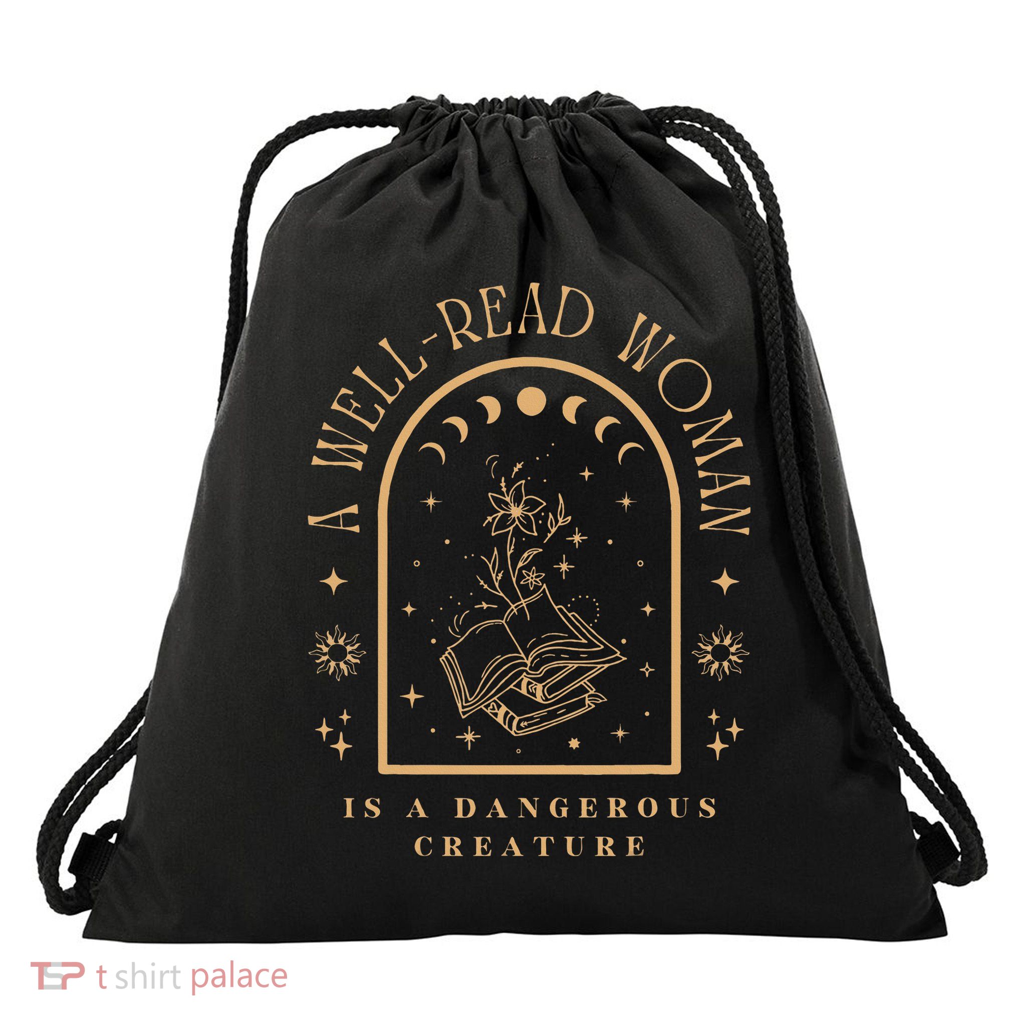 Bookish Reading Librarian Literature Books Club Funny Drawstring Bag