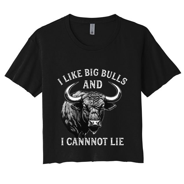 Bull Riding Like Big Bulls Rodeo Bull Rider Western Cowboy Crop Top