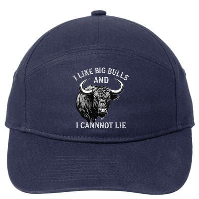 Bull Riding Like Big Bulls Rodeo Bull Rider Western Cowboy 7-Panel Snapback Hat