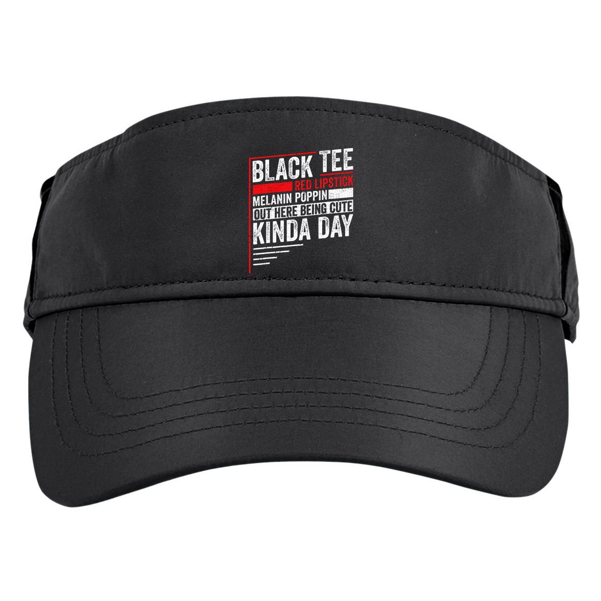 Black Red Lipstick Melanin Poppin Out Here Being Adult Drive Performance Visor
