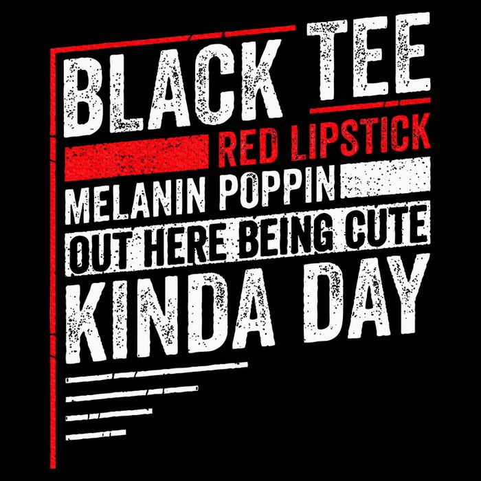 Black Red Lipstick Melanin Poppin Out Here Being Bucket Hat