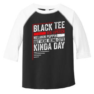 Black Red Lipstick Melanin Poppin Out Here Being Toddler Fine Jersey T-Shirt