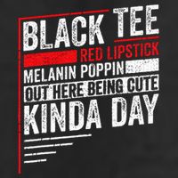 Black Red Lipstick Melanin Poppin Out Here Being Microfiber Hand Towel