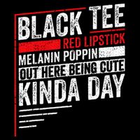 Black Red Lipstick Melanin Poppin Out Here Being Wool Snapback Cap