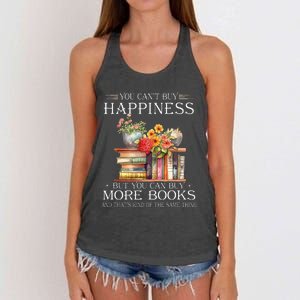 Books Reading Lovers Bookworm Funny Librarian Book Nerd Read Women's Knotted Racerback Tank