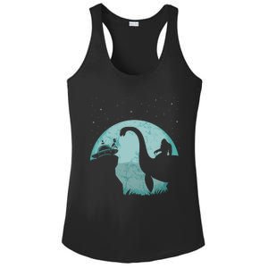 Bigfoot Riding Loch Ness Monster Sasquatch Ufo Abduction Cute Gift Ladies PosiCharge Competitor Racerback Tank