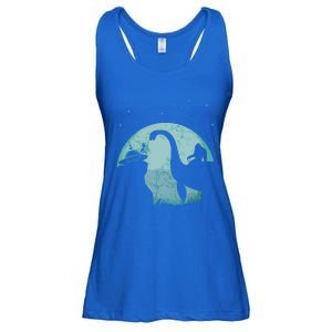 Bigfoot Riding Loch Ness Monster Sasquatch Ufo Abduction Cute Gift Ladies Essential Flowy Tank