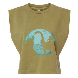 Bigfoot Riding Loch Ness Monster Sasquatch Ufo Abduction Cute Gift Garment-Dyed Women's Muscle Tee