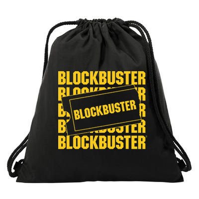 Blockbuster Repeating Logo With Ticket Drawstring Bag