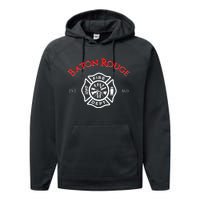 Baton Rouge Louisiana Fire Rescue Department Firefighters Performance Fleece Hoodie