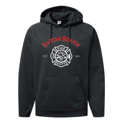 Baton Rouge Louisiana Fire Rescue Department Firefighters Performance Fleece Hoodie