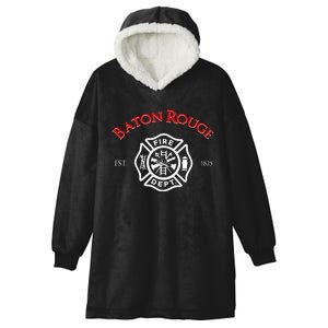 Baton Rouge Louisiana Fire Rescue Department Firefighters Hooded Wearable Blanket