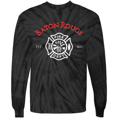 Baton Rouge Louisiana Fire Rescue Department Firefighters Tie-Dye Long Sleeve Shirt