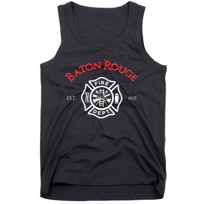 Baton Rouge Louisiana Fire Rescue Department Firefighters Tank Top