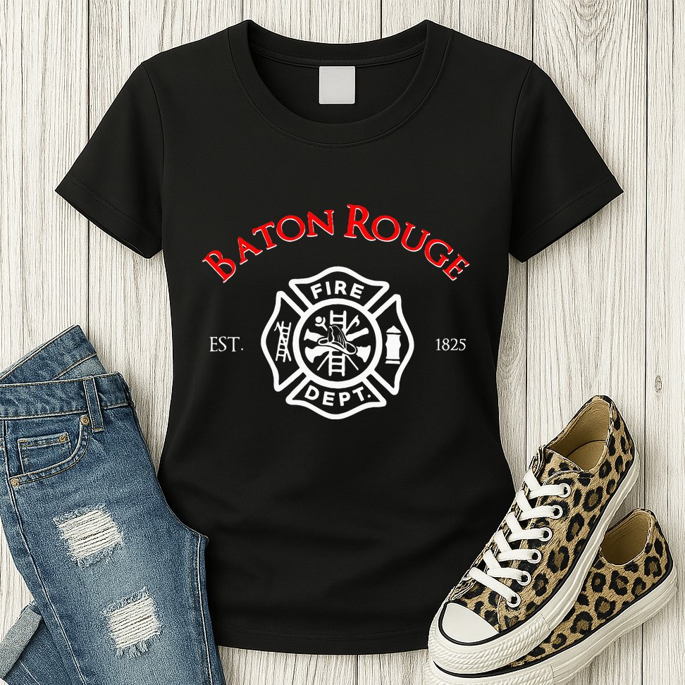 Baton Rouge Louisiana Fire Rescue Department Firefighters Womens T-Shirt