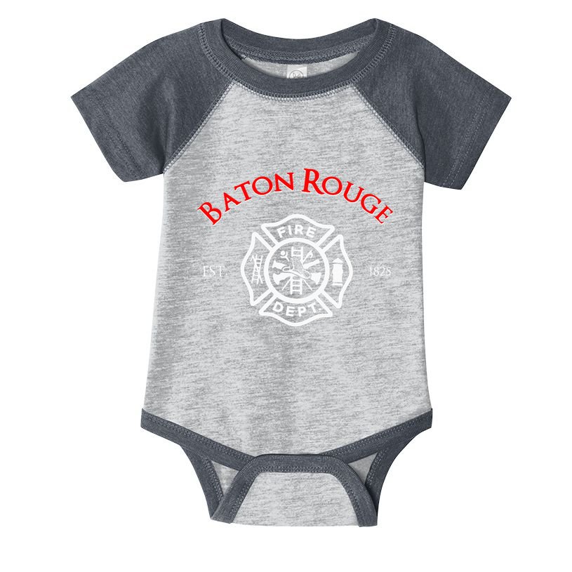 Baton Rouge Louisiana Fire Rescue Department Firefighters Infant Baby Jersey Bodysuit