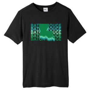 Baton Rouge Louisiana Green Repeat La City Tall Fusion ChromaSoft Performance T-Shirt