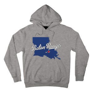 Baton Rouge Louisiana La Map Tall Hoodie