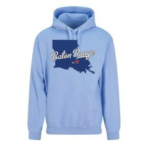 Baton Rouge Louisiana La Map Unisex Surf Hoodie