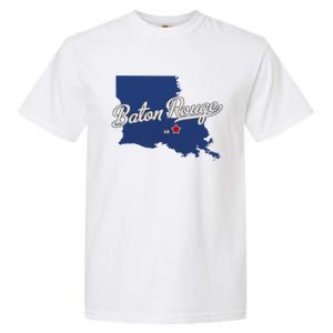 Baton Rouge Louisiana La Map Garment-Dyed Heavyweight T-Shirt